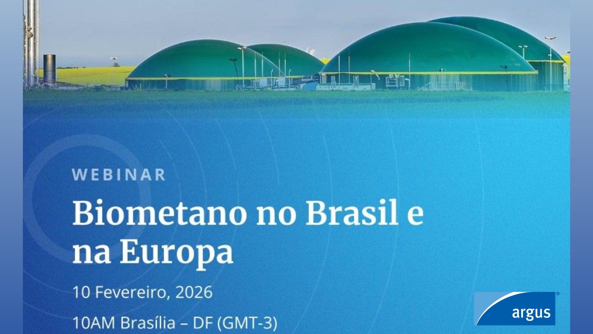 Webinar gratuito: Caminhos do biometano no Brasil e na Europa